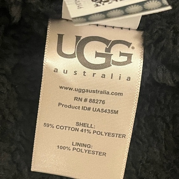 NWT UGG Kalib Sherpa lined Flannel Bath Robe - Picture 6 of 9